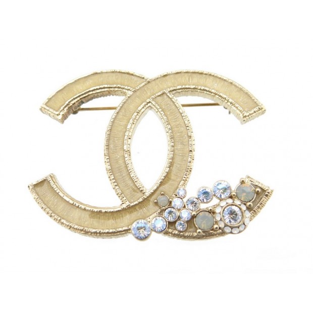 NEUF VINTAGE BROCHE CHANEL CC STRASS 