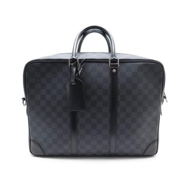 SAC A MAIN LOUIS VUITTON PORTE DOCUMENT VOYAGE GM TOILE DAMIER GRAPHITE 1620