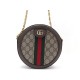 NEUF SAC A MAIN GUCCI 550618 MINI ROND OPHIDIA GG TOILE & CUIR BANDOULIERE 980€