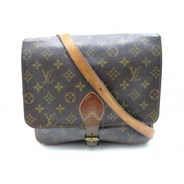 VINTAGE SAC A MAIN LOUIS VUITTON CARTOUCHIERE 25CM MONOGRAM 