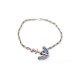 VINTAGE BRACELET FRED T 19 ANCRE CHAINE EN OR BLANC 18K & LAPIS LAZULI 15GR GOLD