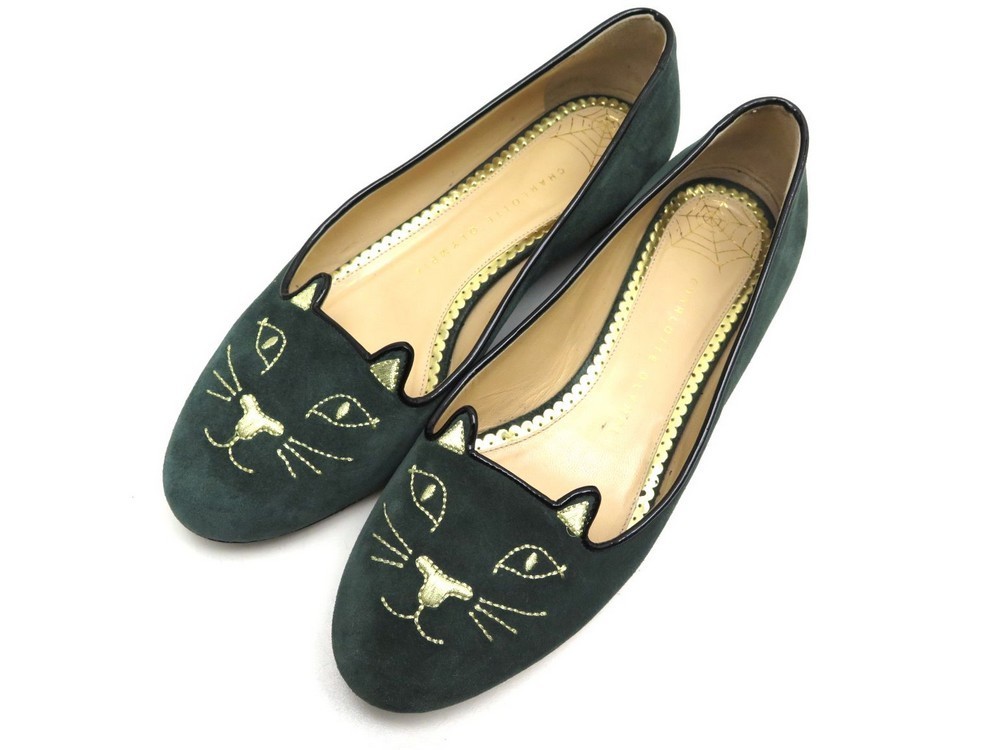 Charlotte Olympia kitty フラット パンプス 39 黒 chaussures charlotte olympia kitty flat ballerines 39