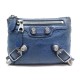 PORTE MONNAIE BALENCIAGA 186191 EN CUIR BLEU ET ARGENT BLUE LEATHER WALLET 570€