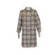 MANTEAU LONG BURBERRY CABAN T 40 M EN LAINE TARTAN BEIGE FEMME WOOL COAT 2990€