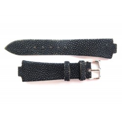 BRACELET DE MONTRE CHAUMET CLASS ONE EN GALUCHAT NOIR SHAGREEN WATCH ACCESSORY