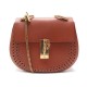 NEUF SAC A MAIN CHLOE DREW SMALL PERFORE BANDOULIERE CUIR MARRON HAND BAG 1350€