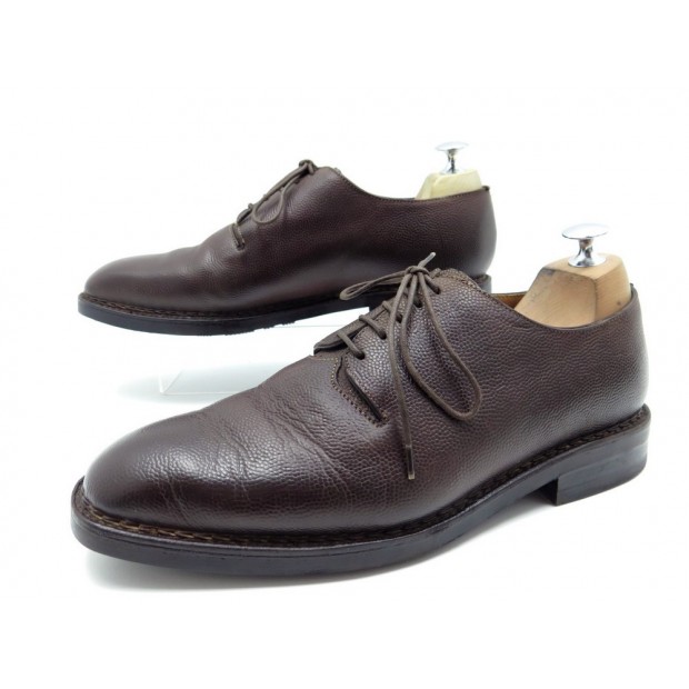 CHAUSSURES BOWEN DERBY 8.5 42.5 EN CUIR GRAINE MARRON BROWN LEATHER SHOES 315€