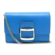 SAC A MAIN ROGER VIVIER VIV MICRO BANDOULIERE CUIR BLEU BLUE LEATHER PURSE 1300€