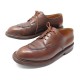 CHAUSSURES JM WESTON 696 DERBY DEMI CHASSE 5.5D 39.5 EN CUIR MARRON SHOES 750€