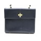 SAC A MAIN CELINE 25 CM EN CUIR GRAINE BLEU MARINE NAVY BLUE LEATHER HAND BAG 