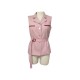 VESTE CHANEL P19045 SANS MANCHES T 36 S EN COTON ROSE SLEEVELESS JACKET 2500€