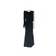 ROBE LONGUE GIVENCHY SOIREE 38 M EN VISCOSE & PLUME D'AUTRUCHE BLACK DRESS 1390