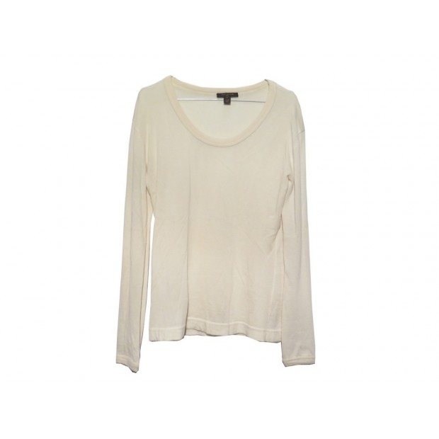 PULL LOUIS VUITTON TAILLE L 40 EN CACHEMIRE ECRU COL ROND CASHMERE SWEATER 890