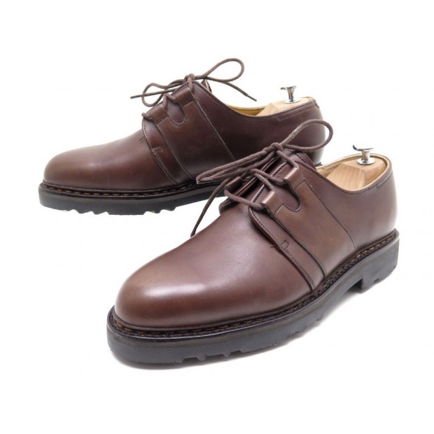 NEUF CHAUSSURES JOHN LOBB URANUS DERBYS 7 41 EN CUIR MARRON LEATHER SHOES 1075