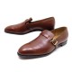 NEUF CHAUSSURES JOHN LOBB DARDY 8.5E 42.5 MOCASSINS BOUCLE EN CUIR MARRON 1150