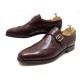 NEUF CHAUSSURES JOHN LOBB BARSKY 9E 43 CUIR MARRON MOCASSINS BOUCLE SHOES 1150