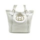 SAC A MAIN GUCCI 162447 CABAS BRITT GM LOGO EN CUIR BLANC HAND BAG TOTE 1320€