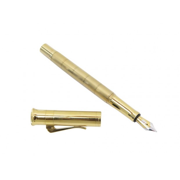 STYLO PLUME FABER CASTELL A CARTOUCHES EN OR JAUNE + BOITE GOLD FOUTAIN PEN BOX