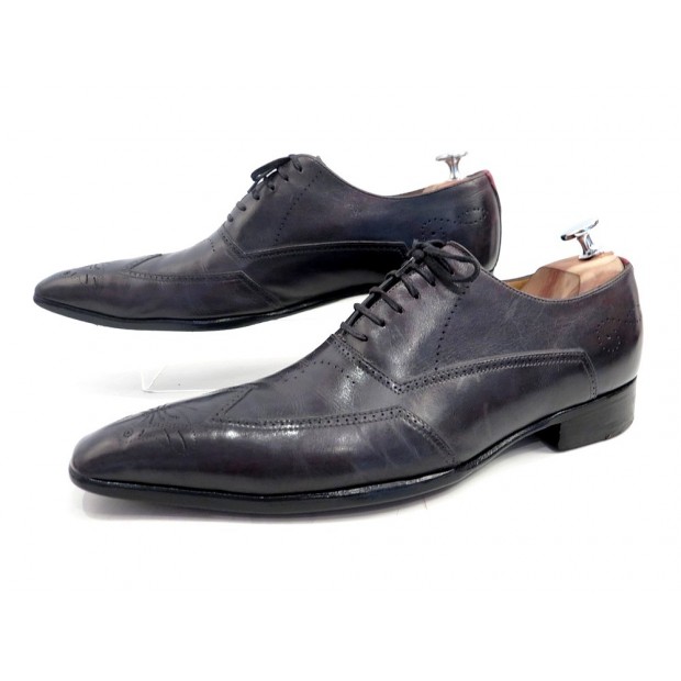 CHAUSSURES GERARD SENE RICHELIEU 8.5 42.5 CUIR GRIS + POCHONS BERLUTI SHOES 665