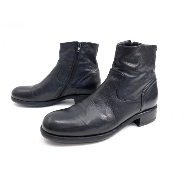 CHAUSSURES JEAN-BAPTISTE RAUTUREAU BOTTINES 42.5 43 CUIR BLEU BOOTS SHOES 500€