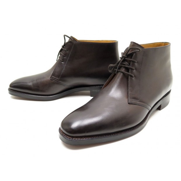 NEUF CHAUSSURES JOHN LOBB GIONO 9E 43 CHUKKA EN CUIR MARRON LEATHER SHOES 1420