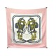 FOULARD HERMES BRIDES DE GALA PAR HUGO GRYGKAR EN SOIE ROSE PINK SILK SCARF 370€