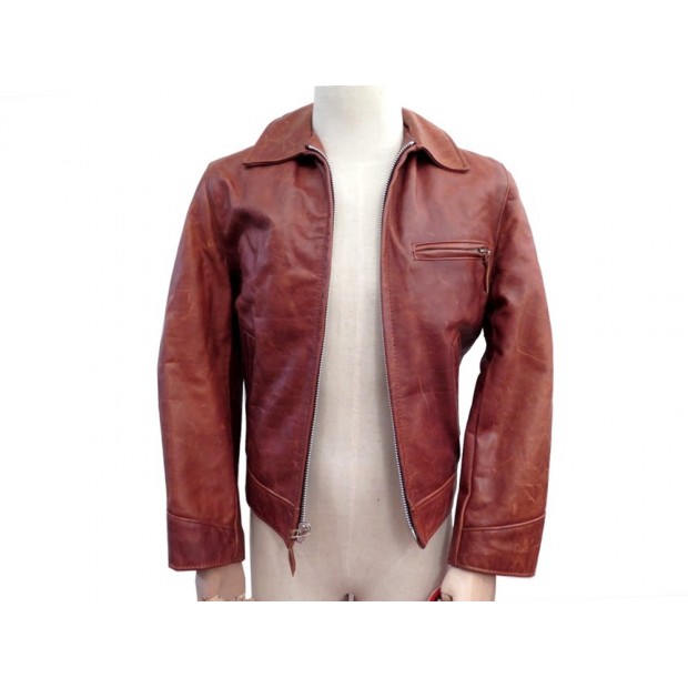 NEUF BLOUSON SCHOTT MOTARD EN CUIR VIELLI MARRON 34 US 44 FR S VESTE JACKET 395€