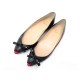 NEUF CHAUSSURES CHRISTIAN LOUBOUTIN BALLERINES 40.5 CUIR NOIR LEATHER SHOES 450€