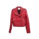 NEUF BLOUSON IRO ASHVILLE T 38 M PERFECTO EN CUIR VIEILLI ROUGE RED JACKET 1055€