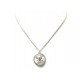 NEUF COLLIER CHANEL PENDENTIF SPHERE LOGO CC EN RESINE & STRASS NECKLACE 590€