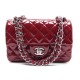 SAC A MAIN CHANEL TIMELESS MINI EN CUIR VERNI MATELASSE ROUGE RED HAND BAG 3550