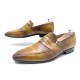 CHAUSSURES CAULAINCOURT 7 41 MOCASSINS CUIR MARRON PATINE + POCHONS BERLUTI 475€