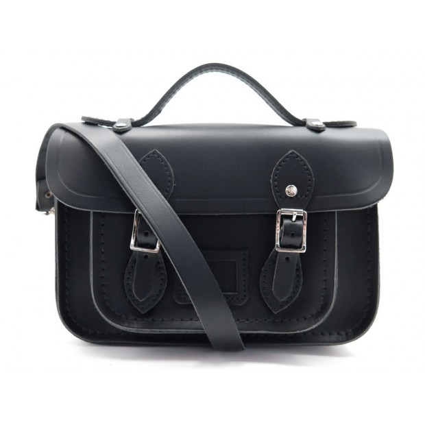 NEUF SAC A MAIN THE CAMBRIDGE SATCHEL COMPANY BANDOULIERE CUIR NOIR HANDBAG 155€