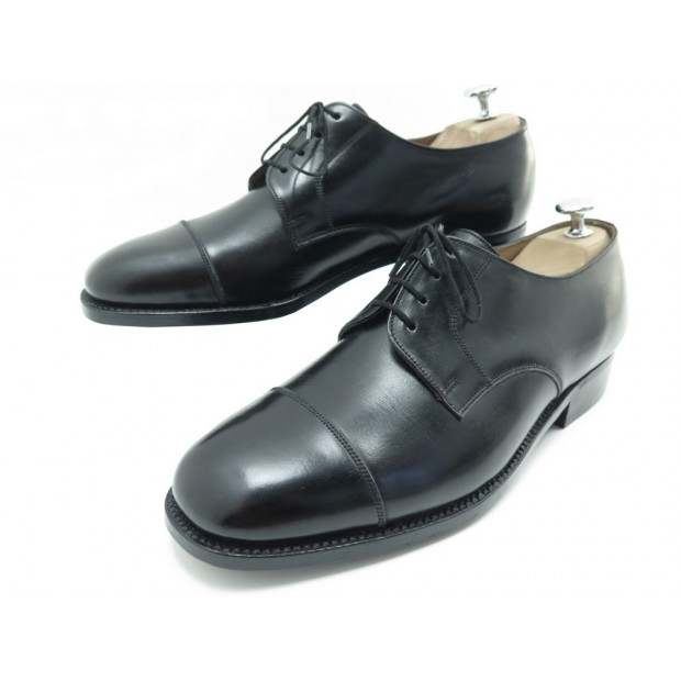 NEUF CHAUSSURES JM WESTON DERBY 7E 41 LARGE ANCIENNE FABRICATION CUIR NOIR 675€