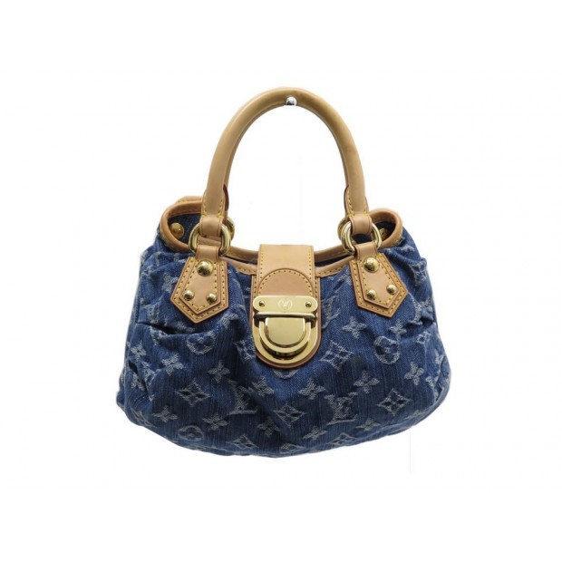 SAC A MAIN LOUIS VUITTON PLEATY TOILE DENIM MONOGRAM HAND BAG JEAN PURSE 895€