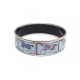 BRACELET HERMES COUVERTURES ET TENUES DE JOUR LARGE 70 MM EMAIL IMPRIME 2CM 485€