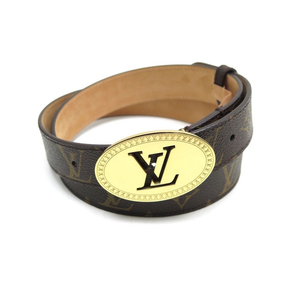 Louis Vuitton Belt 85 34 Monogram Multicolor Saint Tulle Carrebron M9682