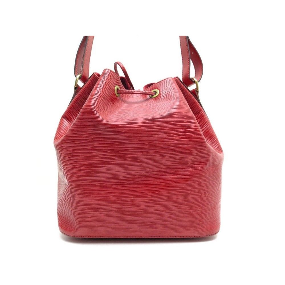 sac a main louis vuitton noe pm en cuir epi rouge