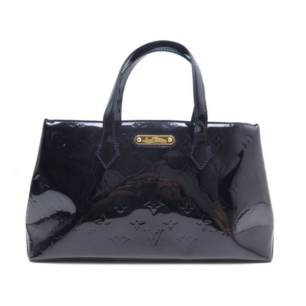 SAC LOUIS VUITTON WILSHIRE PM CUIR VERNI AMARANTE