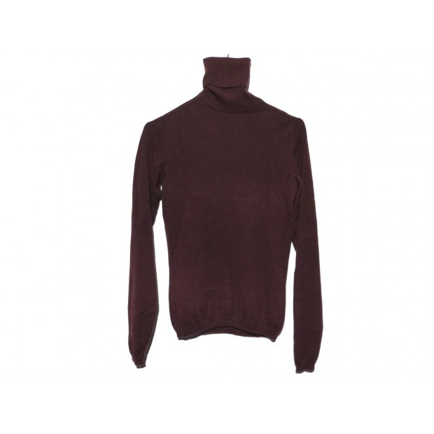 PULL COL ROULE LORO PIANA TAILLE 40 IT 36 FR CACHEMIRE MARRON TURTLENECK 1050