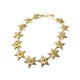 NEUF COLLIER VERSACE MEDUSA ETOILES 40 CM EN METAL DORE GOLD STARS NECKLACE 520€