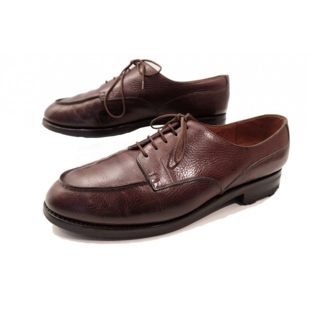 CHAUSSURES JM WESTON GOLF DERBY 641 CUIR GRAINE 11E 45 LARGE MARRON SHOES 670€