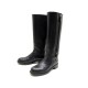  BOTTES CAVALIERES HERMES 37.5 JUMPING EN CUIR NOIR 