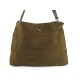 SAC A MAIN CELINE 38 CM DAIM KAKI PORTE EPAULE KHAKI SUEDE HAND BAG PURSE 2100