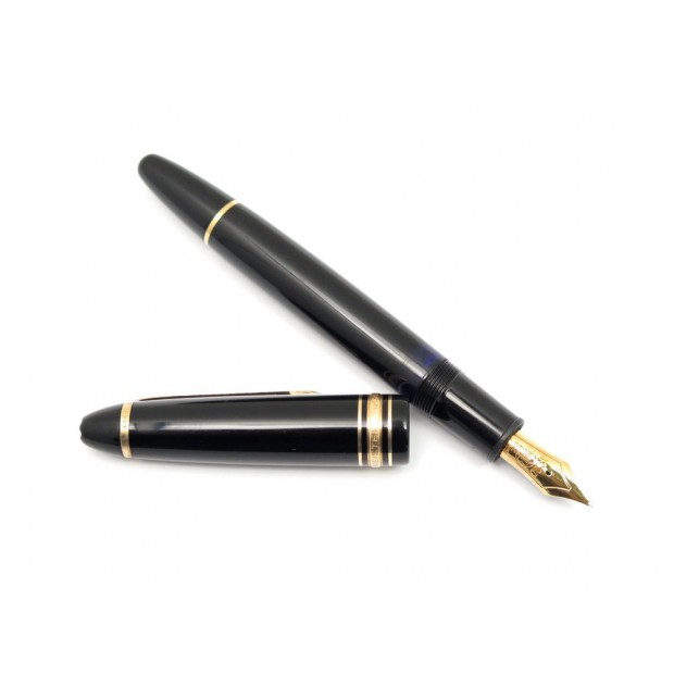 STYLO PLUME MONTBLANC MEISTERSTUCK 146 EN RESINE NOIR A PISTON FOUNTAIN PEN 600€