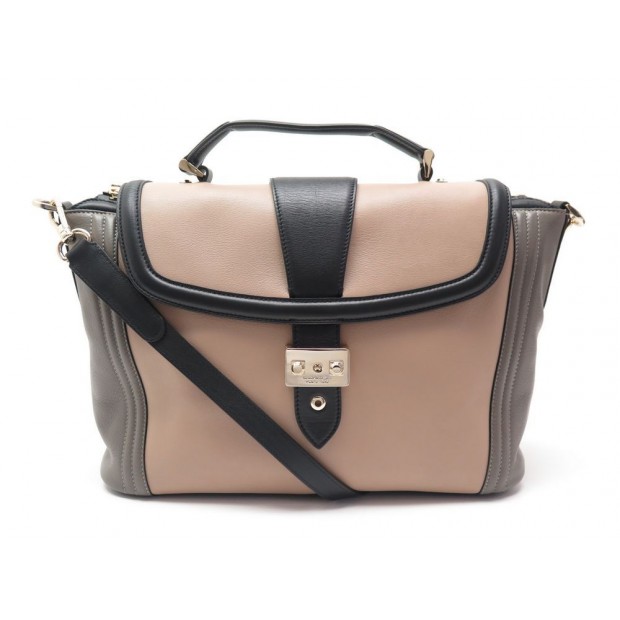 NEUF SAC A MAIN LANCEL JOSEPHINE GM A03261 CUIR TRICOLORE BANDOULIERE BAG 1600€