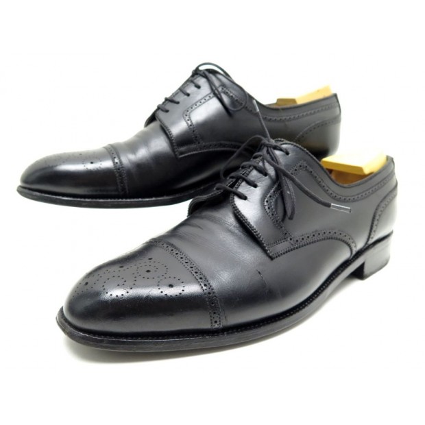 CHAUSSURES JM WESTON RICHELIEU 9D 43 BOUT FLEURI EN CUIR NOIR + EMBAUCHOIRS 675€