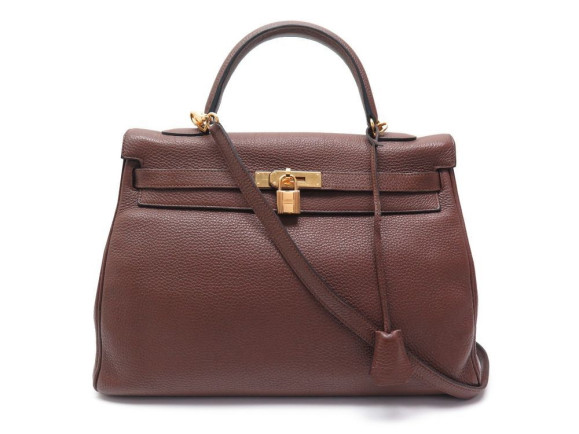 sac a main hermes kelly 35 retourne en cuir togo