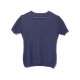 PULL LORO PIANA A MANCHES COURTES COL V 40 IT 36 FR S CACHEMIRE BLEU TOP 980€