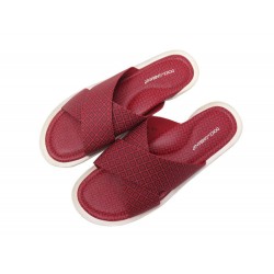 CHAUSSURES DOLCE & GABANA CS0920 SANDALES 9.5 43.5 TOILE ROUGE MULES RED SHOES